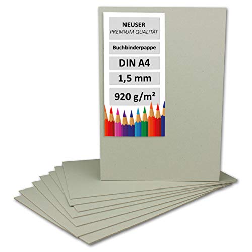 Libro Binder cartón DIN A4 (grosor 1,5 mm, gramaje: 920 g/m² | Formato: 297 x 210 mm