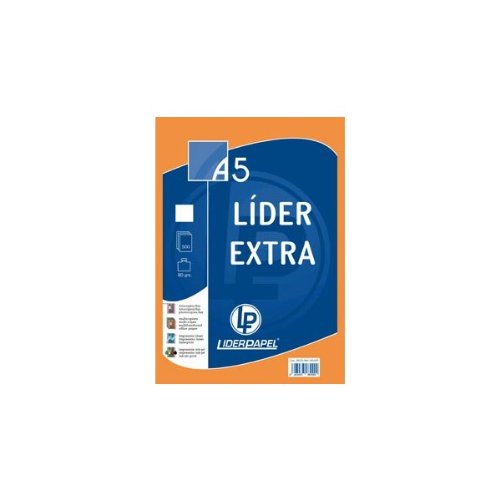 Liderpapel Papel A5 80g/m2 Paquete de 500 Color Blanco Liderpapel Papel A5 80g/m2 Paquete de 500 Color Blanco