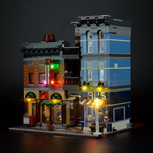 LIGHTAILING Conjunto de Luces (Creator La Oficina del Detective) Modelo de Construcción de Bloques - Kit de luz LED Compatible con Lego 10246 (NO Incluido en el Modelo)