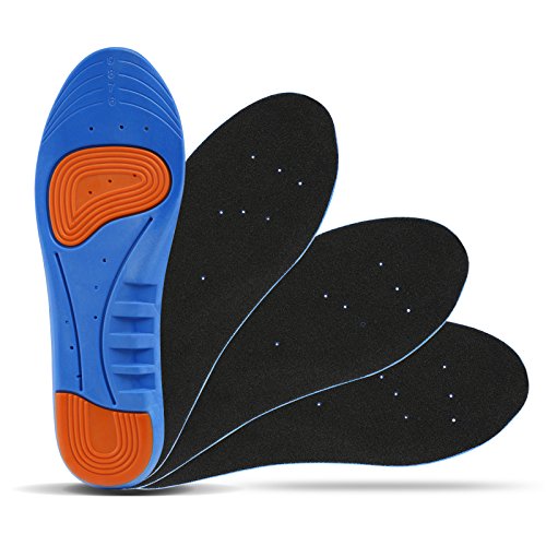 LIHAO 2 Pares de Plantillas Zapatos Unisex Plantillas Gel Deportivas(Azul y Naranja)(EU38-42) LIHAO 2 Pares de Plantillas Zapatos Unisex Plantillas Gel Deportivas(Azul y Naranja)(EU38-42)