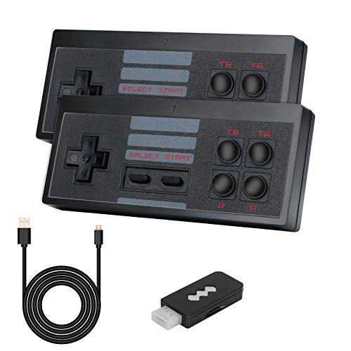 LINGSFIRE Mini consola de juegos retro con 2 controladores inalámbricos, salida de TV HDMI 4K Consola de juegos clásica de video incorporada 568 juegos para jugadores duales