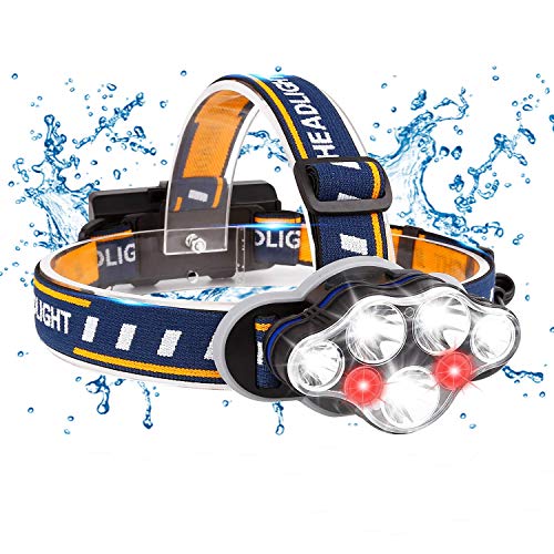 Linterna Frontal LED, Luz Frontal de USB Rechable 15000 lm Impermeable IPX4 con 7 LEDs 8 Modos Perfecto para Acampar, Bicicleta de Montaña, Pesca, Paseo, Acampar, Caminar Linterna Frontal LED, Luz Frontal de USB Rechable 15000 lm Impermeable IPX4 con 7 LEDs 8 Modos Perfecto para Acampar, Bicicleta de Montaña, Pesca, Paseo, Acampar, Caminar