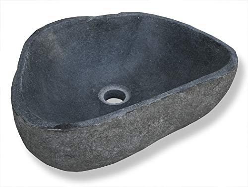 LioLiving® Lavabo "Stone" de piedra (bloque errático) (#400122)