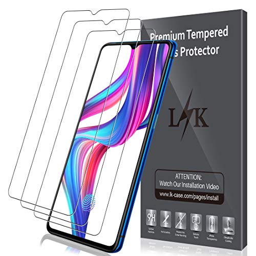 LK Compatible con Realme X2 Pro Protector de Pantalla,3 Pack,9H Dureza Cristal Templado,Vidrio Templado Screen Protector