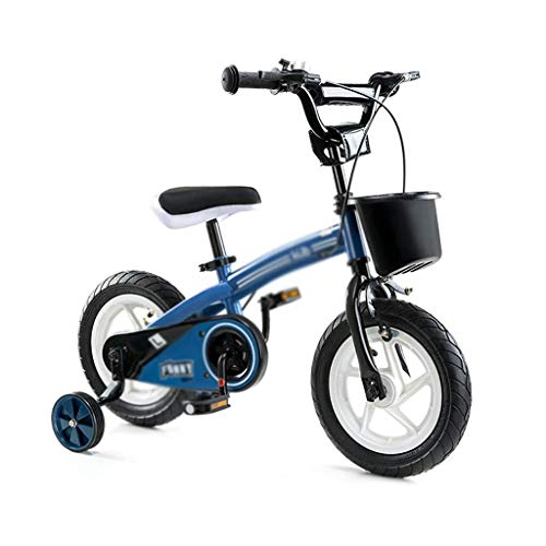 LKAIBIN Bicicleta de campo para niños de 2 a 10 años de edad, portabicicletas para niños y niñas, bicicleta de montaña, doble freno sensible, regalo (color: azul, tamaño: 14 pulgadas (85 x 35 x 65 cm)