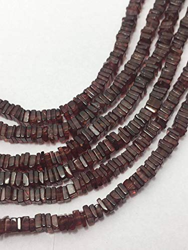 LKBEADS 2 hebras de 45 quilates de disco de granate, 4 a 4,5 mm de largo, cuentas de granate, cuentas cuadradas, cuentas marrones, cuentas de piedras preciosas, código HIGH-60271 LKBEADS 2 hebras de 45 quilates de disco de granate, 4 a 4,5 mm de largo, cuentas de granate, cuentas cuadradas, cuentas marrones, cuentas de piedras preciosas, código HIGH-60271