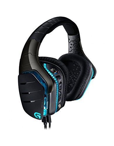 Logitech G633 Artemis Spectrum - Auriculares para gaming de diademas cerrados (20 Hz-20 kHz, 39 Ω, USB, 3.5 mm, micrófono, para PC, Xbox One y PS4), negro y azul