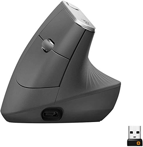 Logitech MX Vertical Ratón Inalámbrico Ergonómico, Multi-Ordenador, 2.4 GHz/Bluetooth con Receptor Unifying USB, Seguimiento Óptico 4000 DPI, 4 Botones, Carga Rápida, Portátil/PC/Mac/iPad OS, Negro Logitech MX Vertical Ratón Inalámbrico Ergonómico, Multi-Ordenador, 2.4 GHz/Bluetooth con Receptor Unifying USB, Seguimiento Óptico 4000 DPI, 4 Botones, Carga Rápida, Portátil/PC/Mac/iPad OS, Negro