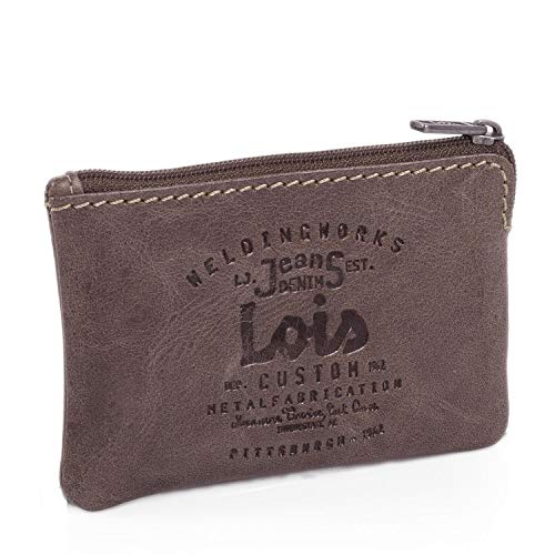 Lois - Monedero de Cuero. Llavero de Piel Genuina. Monedas Llaves Billetes Tarjetas dni. Caja para Original. pequeño cómodo. Marca y Calidad. clásico. 11002, Color Marron Lois - Monedero de Cuero. Llavero de Piel Genuina. Monedas Llaves Billetes Tarjetas dni. Caja para Original. pequeño cómodo. Marca y Calidad. clásico. 11002, Color Marron