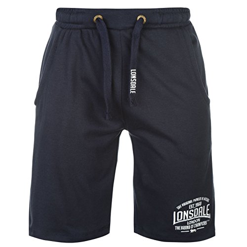 Lonsdale - Pantalones cortos ligeros, tipo bóxer, para hombre Azul azul marino 42
