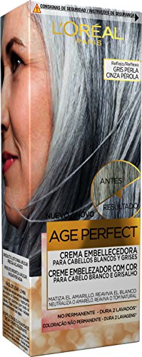 L'Oréal Paris Casting Crème Gloss Age Perfect Crema Embellecedora con Color, Tono Gris Perla - 116 gr L'Oréal Paris Casting Crème Gloss Age Perfect Crema Embellecedora con Color, Tono Gris Perla - 116 gr