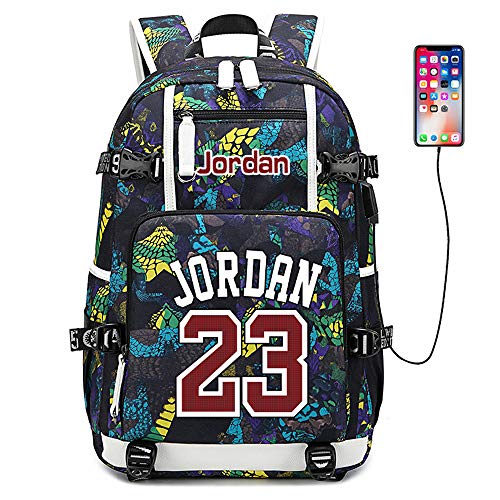 Lorh's store Jugador de Baloncesto Estrella Michael Jordan Mochila multifunción Estudiante de Viaje Mochila para fanáticos para Hombres Mujeres (Estilo 6)