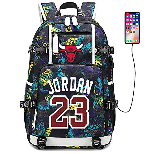 Lorh's store Jugador de Baloncesto Estrella Michael Jordan Mochila multifunción Estudiante de Viaje Mochila para fanáticos para Hombres Mujeres (Estilo 5) Lorh's store Jugador de Baloncesto Estrella Michael Jordan Mochila multifunción Estudiante de Viaje Mochila para fanáticos para Hombres Mujeres (Estilo 5)