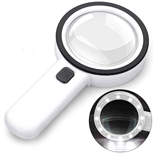 Lupa con Luz, 30X Portátil Lupas para Lectura, Inspección, Observar Joyas, Manualidades(12 Luz Led) Lupa con Luz, 30X Portátil Lupas para Lectura, Inspección, Observar Joyas, Manualidades(12 Luz Led)