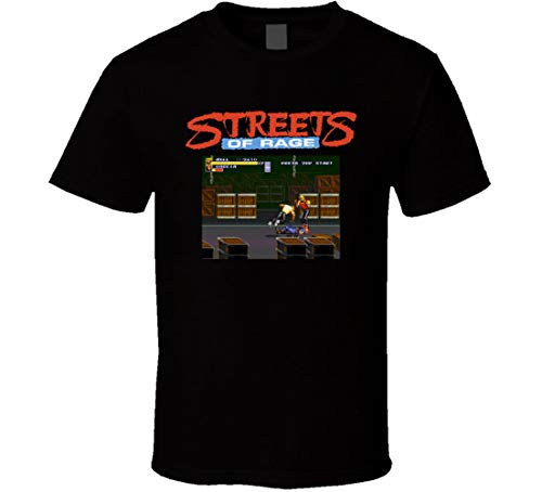 LUYU Streets of Rage 1992 - Camiseta de manga corta, diseño de los mejores videojuegos de todos los tiempos, color negro