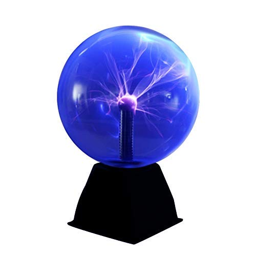 Luz de bola de plasma, luz de plasma mágica de 5 pulgadas, lámpara estática de globo táctil bola de plasma sensible al sonido, 220V, luz azul