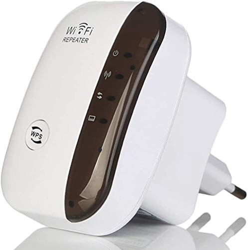 Lvozize Repetidor WiFi, Amplificador WiFi 300Mbps/2.4G WiFi Extender Amplificador Señal WiFi con Modo Repetidor/Ap Plug y Play Repetidor Inalámbrico con Botón WPS-Blanco (Blanco)