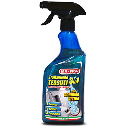 Mafra H0359, Fabric Care 3 en 1, Limpia Telas delicadas, Terciopelo y Alcantara, renueva los Colores y le da una Fragancia Fresca, tamaño 500 ml Mafra H0359, Fabric Care 3 en 1, Limpia Telas delicadas, Terciopelo y Alcantara, renueva los Colores y le da una Fragancia Fresca, tamaño 500 ml