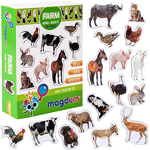 MAGDUM Imanes Animales Granja Foto Real de Pizarra Infantil para niños - Imanes Nevera Grandes - Juguetes EDUCATIVOS bebé 3 años - Imanes Pizarra magnética para Aprender - Teatro de imán para niños MAGDUM Imanes Animales Granja Foto Real de Pizarra Infantil para niños - Imanes Nevera Grandes - Juguetes EDUCATIVOS bebé 3 años - Imanes Pizarra magnética para Aprender - Teatro de imán para niños