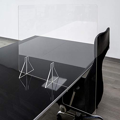 Mampara de oficina | Separador de oficina Metacrilato Transparente 3mm (85cm ancho x 65 cm alto parte visible) Mampara de oficina | Separador de oficina Metacrilato Transparente 3mm (85cm ancho x 65 cm alto parte visible)