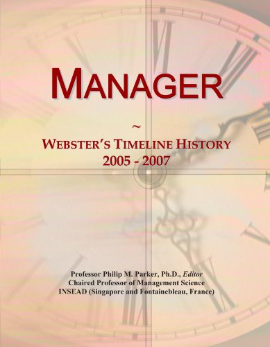 Manager: Webster's Timeline History, 2005 - 2007