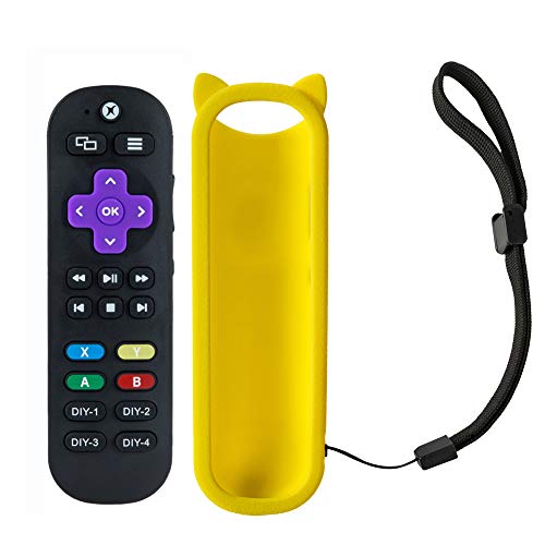 Mando a Distancia para Xbox One Control Remoto, para Xbox One S, para Xbox One X, Mando de Consola para Xbox One, para TV/DVD/Soundbar/BLU-Ray/Streaming Media Remote (con Amarillo Caso)