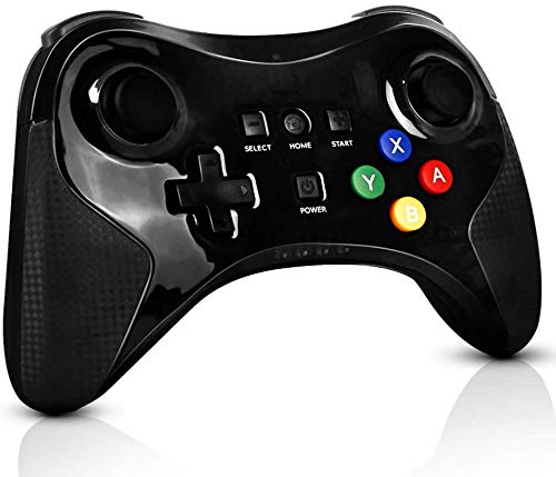 Mando de juego para Wii U Pro, mando inalámbrico PowerLead Gamepad Funciona para Nintendo Wii U Mando Bluetooth recargable Juego de joystick dual analógico (Versión de actualización)