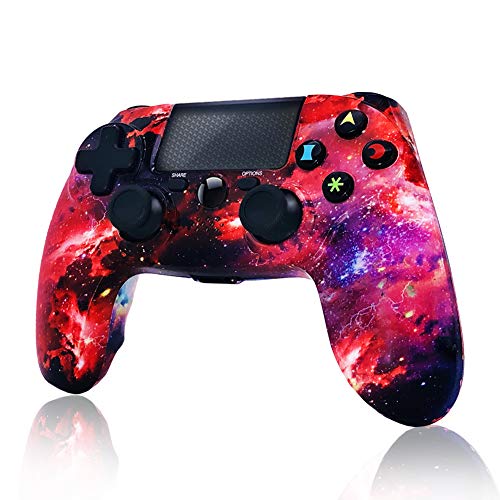 Mando PS4 Inalámbrico Galaxy Style Dual Shock 4 Six-Axis Gaming para Playstation 4 / PS4 Pro con función de Audio,Mini LED Indicador,Cable USB y Antideslizante (Galaxy)