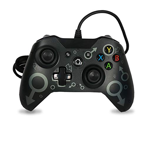 Mando Xbox One para Windows PC 7/8/10 Compatible con Xbox One/Xbox One S/Xbox One X Controlador para Juegos con Cable USB Joystick de Microsoft Gamepad