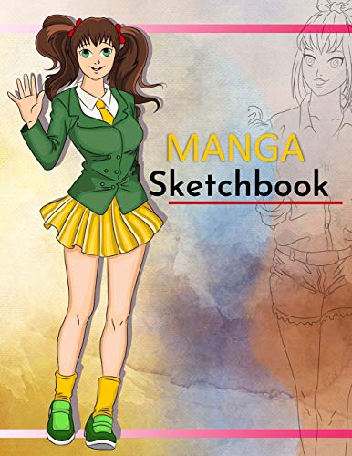 Manga Sketchbook: Pop Anime Blank Comic Book a Great Gift for Artists Drawing Doodling Sketching Journal Notebook or Diary for Tweens, Teens, Girls, Boys, and Adults.