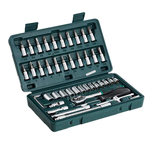Mannesmann - M 2040 - Juego de llaves de vaso 1/4", 46 piezas Mannesmann - M 2040 - Juego de llaves de vaso 1/4", 46 piezas