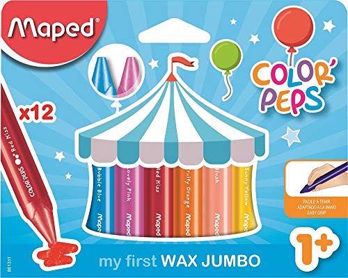 Maped Color' Peps Jumbo, Set de 12 Crayones Maped Color' Peps Jumbo, Set de 12 Crayones