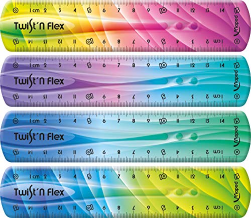 Maped Twist ́n Flex Decorada - Regla plana, carbón (150 mm, irrompible) Maped Twist ́n Flex Decorada - Regla plana, carbón (150 mm, irrompible)