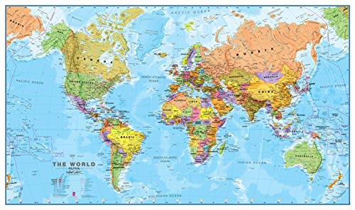 Maps International - Mapa del mundo, póster político con el mapa del mundo, plastificado - 84,1 x 59,4 cm Maps International - Mapa del mundo, póster político con el mapa del mundo, plastificado - 84,1 x 59,4 cm