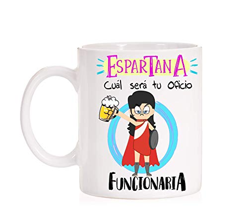 MardeTé Taza Espartanas cual será tu Oficio, Funcionaria. Taza Divertida para opositoras, oposiciones, Estudiante, alumno. MardeTé Taza Espartanas cual será tu Oficio, Funcionaria. Taza Divertida para opositoras, oposiciones, Estudiante, alumno.