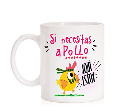 MardeTé Taza Si Necesitas a Pollo aquí Estoy. Taza Divertida de Pollo de Regalo.