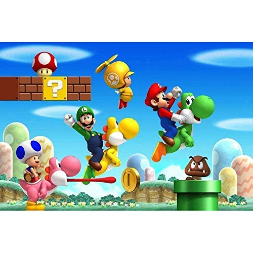 Mario Jigsaw Puzzles Puzzle - Full Color Super Mario Bros.-Mario In The Universe - DIY Adult Kids Grown Up Puzzles Juegos educativos para niños Adultos Regalos