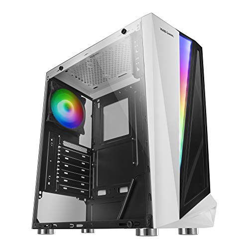 Mars Gaming MCLW, caja PC, cristal templado, ventilador 12cm, 46 efectos, blanco Mars Gaming MCLW, caja PC, cristal templado, ventilador 12cm, 46 efectos, blanco