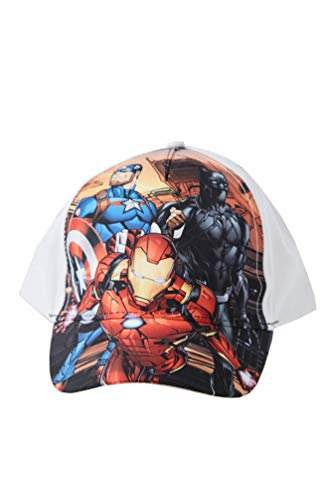 Marvel Bander de béisbol Avengers Infinity War, Gorra de 100% algodón, Iron Man, Pantera Negra y Adorno de Capitán América para niños, niños y niñas (52, Blanco) Marvel Bander de béisbol Avengers Infinity War, Gorra de 100% algodón, Iron Man, Pantera Negra y Adorno de Capitán América para niños, niños y niñas (52, Blanco)