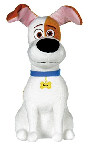 Mascotas (The Secret Life of Pets) - Max, perro blanco con manchas marrones 29cm - Calidad Super Soft