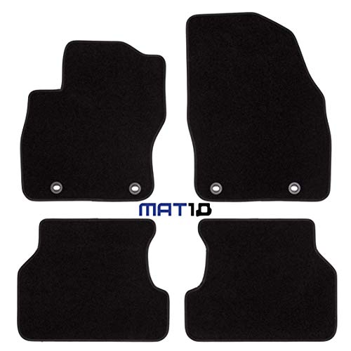 MAT10 - Black-Line: Ford Focus II Compacto y Turnier Año de construcción 2004 – 07 – 2012 – 09 Auto alfombras Auto Alfombrillas Dilour Aguja Fieltro 4 Piezas Negro Ajuste garantizado