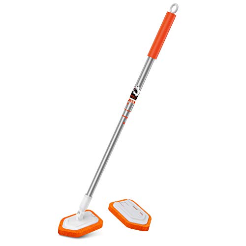 MATCC Cepillo de baño y bañera Extensible Fregadora retráctil Cabezal de Cepillo de Esponja para Limpiar Baño Cocina Baldosas de Cerámica 107cm MATCC Cepillo de baño y bañera Extensible Fregadora retráctil Cabezal de Cepillo de Esponja para Limpiar Baño Cocina Baldosas de Cerámica 107cm