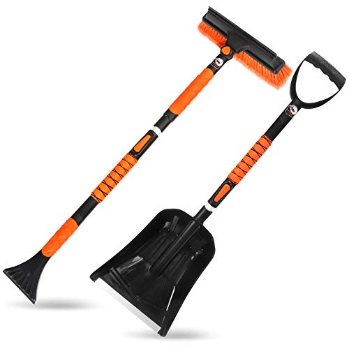 MATCC Cepillo de Nieve 4 en 1 Pala de Nieve Desmontable Rasqueta de Hielo para Coche Extensible con Escobilla de Goma y Raspador de Hielo para Coche SUV Camión Parabrisas y Ventanas 114cm MATCC Cepillo de Nieve 4 en 1 Pala de Nieve Desmontable Rasqueta de Hielo para Coche Extensible con Escobilla de Goma y Raspador de Hielo para Coche SUV Camión Parabrisas y Ventanas 114cm