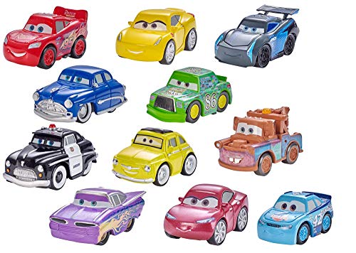 Mattel Disney Pixar Cars, 1 vehículo Mini Racers metal, 1 póster, surtido: modelos aleatorios
