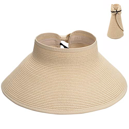 Maylisacc Wide Brim Visor Hat Brathable Bowknot con Estilo para Mujeres Maylisacc Wide Brim Visor Hat Brathable Bowknot con Estilo para Mujeres