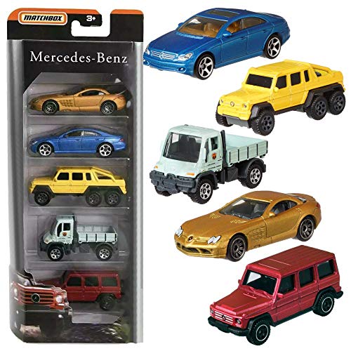 MBX Matchbox Mercedes Benz AMG Edición Limitada 5 Pack SLR McLaren, CLS 500, 6x6, Unimog G-Class