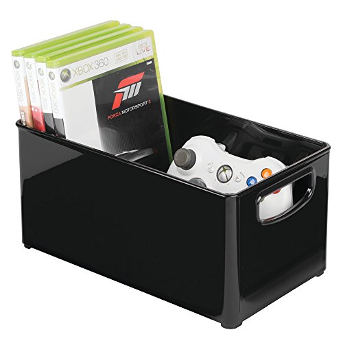 mDesign Caja organizadora para DVD, CD y Videojuegos – Práctica Caja para DVD con Asas, fácil de Transportar – Caja de plástico Porta DVD para películas, Series o Juegos de Consola – Negro mDesign Caja organizadora para DVD, CD y Videojuegos – Práctica Caja para DVD con Asas, fácil de Transportar – Caja de plástico Porta DVD para películas, Series o Juegos de Consola – Negro