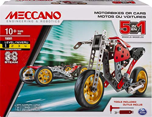 Meccano MEC MDL 5 en 1 St Fighter Bike CN UPCX GML, 6053371, Multicolor , color/modelo surtido Meccano MEC MDL 5 en 1 St Fighter Bike CN UPCX GML, 6053371, Multicolor , color/modelo surtido