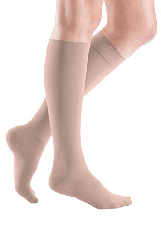 medi Mediven elegance 0240C13 - Medias de compresión hasta la rodilla para mujer, con punta cerrada, CCL2, sin banda adhesiva, cachemir, talla III normal