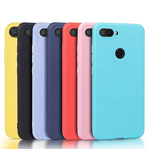 Meeter 7 x Funda para Xiaomi Mi 8 Lite, Ultra Fina Carcasa Silicona TPU de Alta Resistencia y Flexibilidad (Negro+ Rojo+ Azul Oscuro + Rosa + Lavanda + Amarillo + Azul Cielo) Meeter 7 x Funda para Xiaomi Mi 8 Lite, Ultra Fina Carcasa Silicona TPU de Alta Resistencia y Flexibilidad (Negro+ Rojo+ Azul Oscuro + Rosa + Lavanda + Amarillo + Azul Cielo)